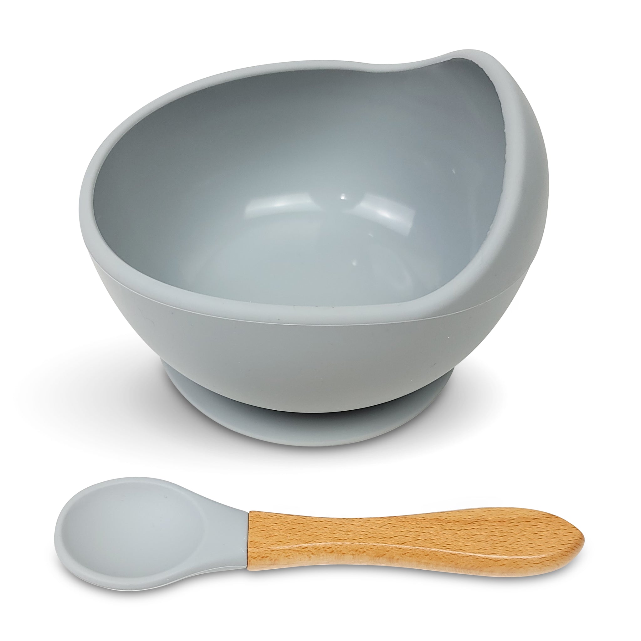 Silicone Bowl with Bamboo Spoon